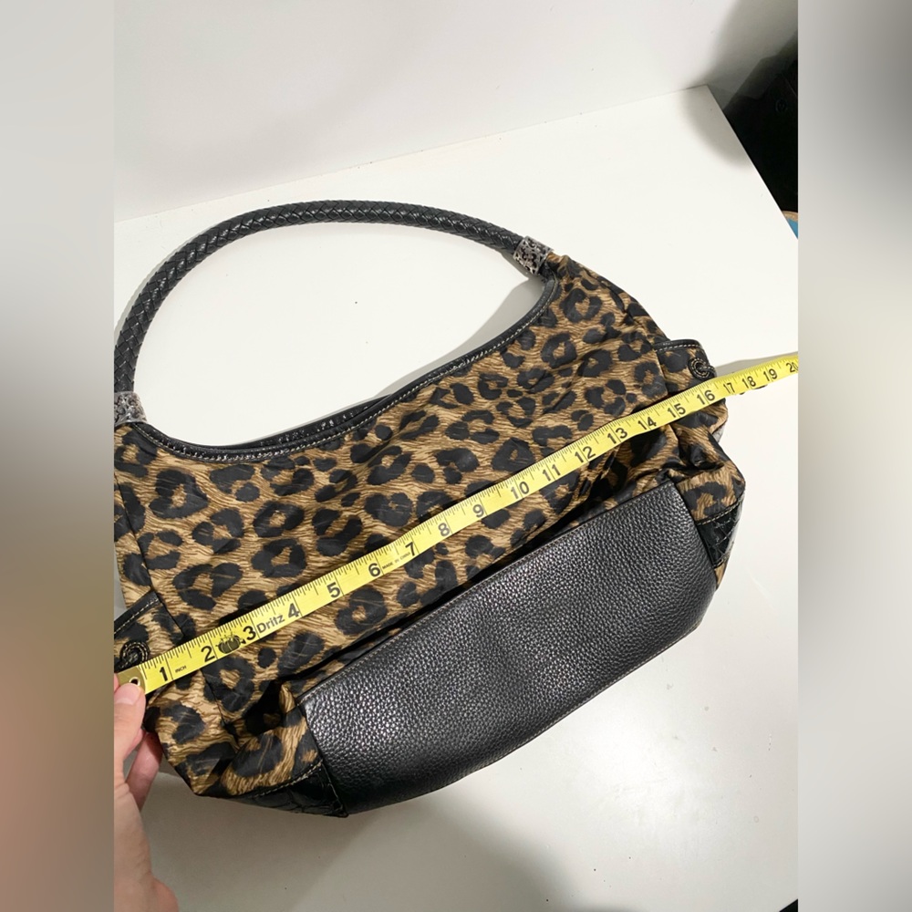 Brighton Jillian Leopard Print Hobo Shoulder Bag - Picture 8 of 9